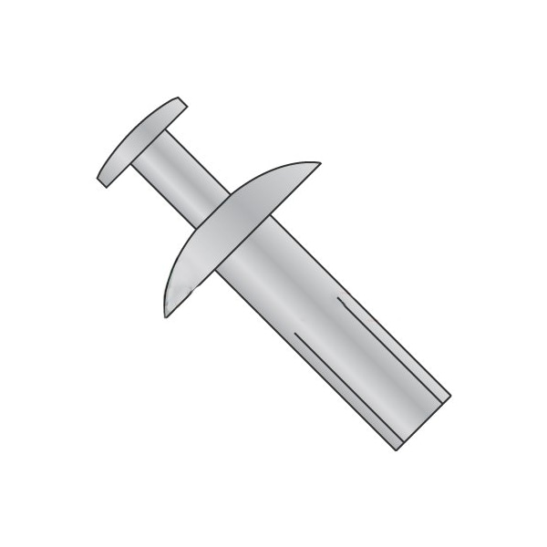 Newport Fasteners Drive Pin Rivet, Tamper Proof Head, 3/16 in Dia., 13/32 in L, Aluminum Body, 1000 PK 749161 - main